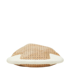 ロエベ アナグラム パンチング ワンショルダーバッグ ブラウン ホワイト レザー スエード レディース LOEWE 【中古】