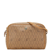 ディオール ハニカム 斜め掛け ショルダーバッグ ブラウン PVC レザー レディース Dior 【中古】