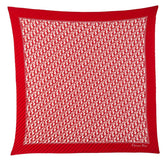 ディオール トロッター プリーツ スカーフ レッド ホワイト シルク レディース Dior 【中古】