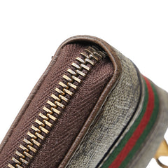 グッチ GGスプリーム オフィディア シェリーライン コインケース 597613 96IWT 8745 ブラウン PVC レザー レディース GUCCI 【中古】
