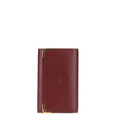 カルティエ マストライン 6連 キーケース ボルドー ワインレッド レザー レディース CARTIER 【中古】