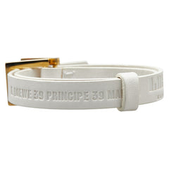 ロエベ ブレスレット ホワイト レザー レディース LOEWE 【中古】