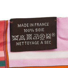 エルメス ツイリー Couvertures Nouvelles 新しいブランケット スカーフ ピンク マルチカラー シルク レディース HERMES 【中古】