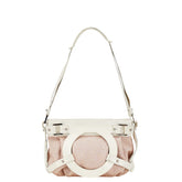 サルヴァトーレフェラガモ ガンチーニ ワンショルダーバッグ AU-21 5866 ピンク ホワイト キャンバス レザー レディース Salvatore Ferragamo 【中古】