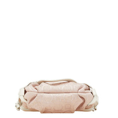 サルヴァトーレフェラガモ ガンチーニ ワンショルダーバッグ AU-21 5866 ピンク ホワイト キャンバス レザー レディース Salvatore Ferragamo 【中古】