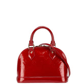 ルイ ヴィトン モノグラム ヴェルニ アルマBB ハンドバッグ ショルダーバッグ 2WAY M90174 スリーズ レッド パテントレザー レディース LOUIS VUITTON 【中古】