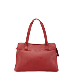 フェンディ セレリア ハンドバッグ レッド レザー レディース FENDI 【中古】