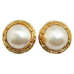 シャネル ヴィンテージ イヤリング ゴールド メッキ フェイクパール レディース CHANEL 【中古】