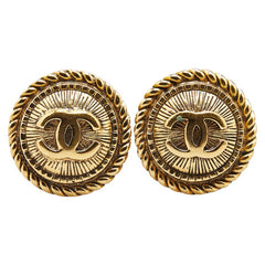 シャネル ヴィンテージ ココマーク チェーン イヤリング ゴールド メッキ レディース CHANEL 【中古】