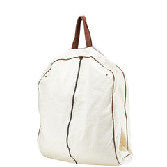 エルメス ガーメントケース スーツカバー アイボリー ブラウン キャンバス レディース HERMES 【中古】