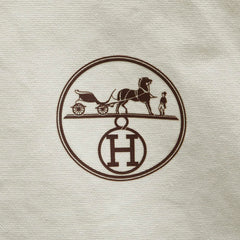 エルメス ガーメントケース スーツカバー アイボリー ブラウン キャンバス レディース HERMES 【中古】