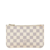 ルイ ヴィトン ダミエ アズール ネヴァーフルPM 付属品ポーチ ポーチ N51110 ホワイト PVC レザー レディース LOUIS VUITTON 【中古】