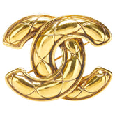 シャネル マトラッセ ココマーク ブローチ ゴールド メッキ レディース CHANEL 【中古】