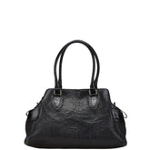 フェンディ エトニコ ハンドバッグ ブラック レザー レディース FENDI 【中古】