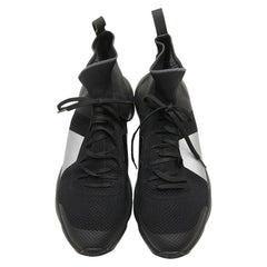ディオール オム ロゴ レースアップ ハイカットスニーカー ソックススニーカー サイズ:43 19EDC ブラック ファブリック メンズ DIOR HOMME 【中古】