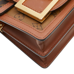 ルイ ヴィトン モノグラム リバース ドーフィーヌ ロックXL ハンドバッグ ショルダーバッグ 2WAY M46537 ブラウン PVC レザー レディース LOUIS VUITTON 【中古】