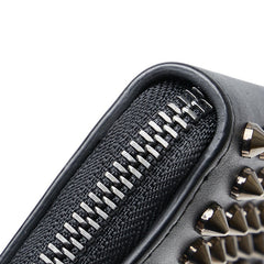 クリスチャンルブタン スタッズ ラウンドファスナー コインケース ブラック レザー レディース Christian Louboutin 【中古】