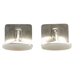 ジョージジェンセン ブロックチェック スクエア カフス シルバー SV925 シルバー レディース Georg Jensen 【中古】