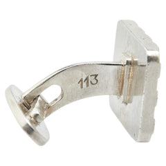 ジョージジェンセン ブロックチェック スクエア カフス シルバー SV925 シルバー レディース Georg Jensen 【中古】