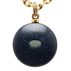 シャネル ココマーク ネックレス ゴールド ブラック メッキ フェイクパール レディース CHANEL 【中古】