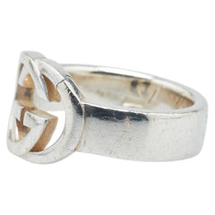 グッチ インターロッキングG リング 指輪 #9 SV925 シルバー レディース GUCCI 【中古】