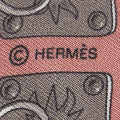 エルメス ツイリー COLLIERS DE CHIENS スカーフ レッド マルチカラー シルク レディース HERMES 【中古】