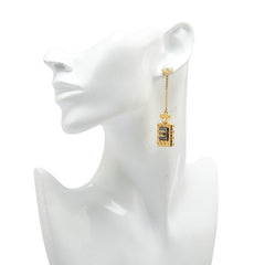 シャネル ココマーク 香水瓶モチーフ ラインストーン ピアス ゴールド メッキ フェイクパール レディース CHANEL 【中古】