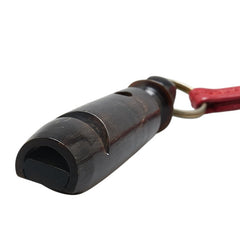 エルメス シフレ ホイッスル 笛 ブラウン レッド バッファローホーン レザー レディース HERMES 【中古】