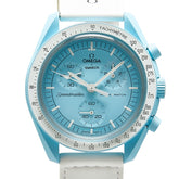 オメガ ×スウォッチ ムーンスウォッチ MISSION TO URANUS ミッション トゥ ウラヌス 腕時計 SO33L100 クオーツ ブルー文字盤 セラミック ナイロン メンズ OMEGA 【中古】