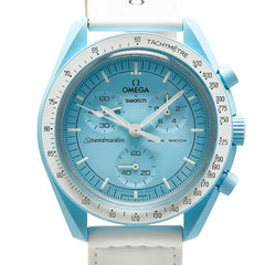 オメガ ×スウォッチ ムーンスウォッチ MISSION TO URANUS ミッション トゥ ウラヌス 腕時計 SO33L100 クオーツ ブルー文字盤 セラミック ナイロン メンズ OMEGA 【中古】
