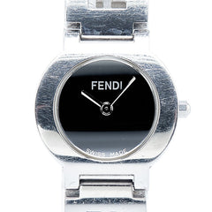 フェンディ 腕時計 3050L クオーツ ブラック文字盤 ステンレススチール レディース FENDI 【中古】