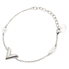 ルイ ヴィトン ブラスレ エセンシャル V ブレスレット M63198 シルバー メタル レディース LOUIS VUITTON 【中古】