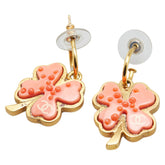 シャネル ココマーク クローバー モチーフ ピアス ピンク ゴールド プラスチック メッキ レディース CHANEL 【中古】