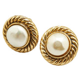 シャネル イヤリング ゴールド メッキ フェイクパール レディース CHANEL 【中古】
