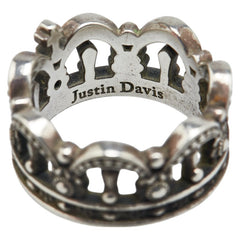 ジャスティンデイビス CHAPEL CROWN チャペル クラウン リング 指輪 シルバー SV925 シルバー レディース Justin Davis 【中古】