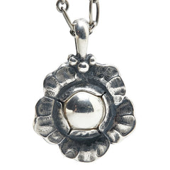 ジョージジェンセン ヘリテージコレクション 2002 フラワー ネックレス シルバー SV925 シルバー レディース Georg Jensen 【中古】