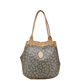 サンローラン YSLロゴ ジブラ トートバッグ ワンショルダーバッグ ブラウン PVC レザー レディース SAINT LAURENT 【中古】