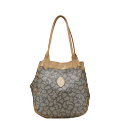 サンローラン YSLロゴ ジブラ トートバッグ ワンショルダーバッグ ブラウン PVC レザー レディース SAINT LAURENT 【中古】