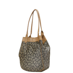 サンローラン YSLロゴ ジブラ トートバッグ ワンショルダーバッグ ブラウン PVC レザー レディース SAINT LAURENT 【中古】