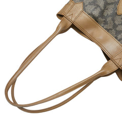 サンローラン YSLロゴ ジブラ トートバッグ ワンショルダーバッグ ブラウン PVC レザー レディース SAINT LAURENT 【中古】