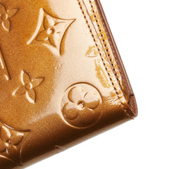 ルイ ヴィトン モノグラム ヴェルニ ウォーカー ポシェット M91154 ブロンズ ブラウン パテントレザー レザー レディース LOUIS VUITTON 【中古】