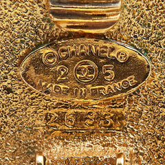 シャネル フラワーモチーフ 花 イヤリング ゴールド レッド メッキ レディース CHANEL 【中古】