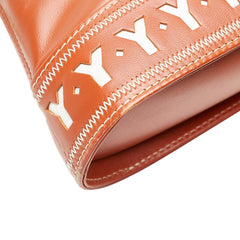 サンローラン Yカット ロゴ ハンドバッグ ショルダーバッグ 2WAY ブラウン レザー レディース SAINT LAURENT 【中古】