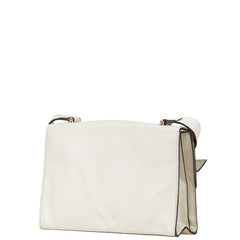 グッチ ズゥミ ショルダーバッグ 576388 ホワイト ゴールド シルバー レザー レディース GUCCI 【中古】