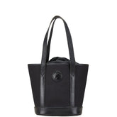 ハンティングワールド ハンドバッグ トートバッグ ブラック キャンバス レザー レディース HUNTING WORLD 【中古】