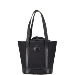 ハンティングワールド ハンドバッグ トートバッグ ブラック キャンバス レザー レディース HUNTING WORLD 【中古】