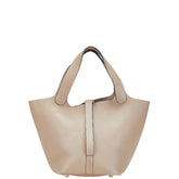 エルメス ピコタンPM ハンドバッグ エトゥープ グレー トリヨンクレマンス レディース HERMES 【中古】