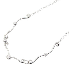 K18WG ホワイトゴールド ダイヤ0.50ct ネックレス レディース 【中古】
