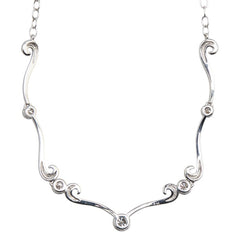 K18WG ホワイトゴールド ダイヤ0.50ct ネックレス レディース 【中古】