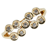 K18YG イエローゴールド ダイヤ0.14ct リング 指輪 レディース 11号 【中古】